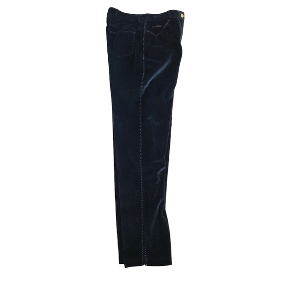 ST. John Sport Velvet Straight Leg‎ Pants Trousers Side Stud Trim - Picture 4 of 16